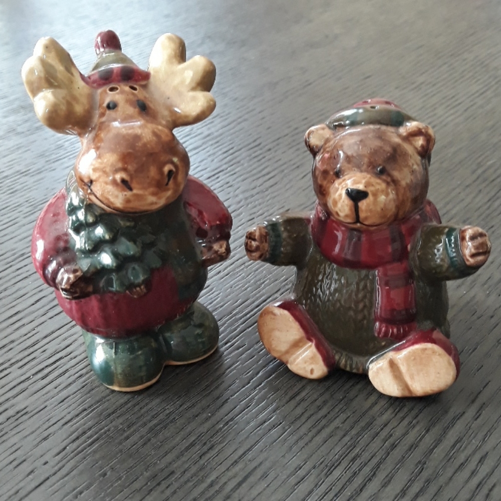 Winter Woodland Salt and Pepper Shakers